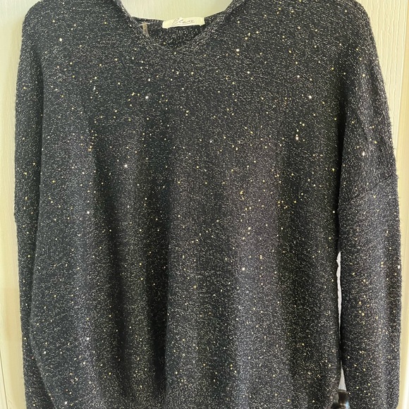 Gold Sparkle Hoodie Sweater - Picture 4 of 9